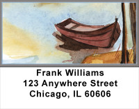 Canoe In Fall Address Labels | LBTRA-33