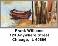 Canoe In Fall Address Labels | LBTRA-33