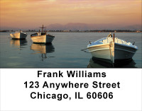 Vintage Boats From Around The World Address Labels | LBTRA-41