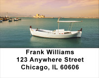 Vintage Boats From Around The World Address Labels | LBTRA-41