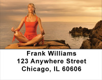 Meditation - Yoga At Sunrise Address Labels | LBWIS-03
