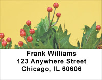 Holly Christmas Basket Address Labels | LBXMS-01