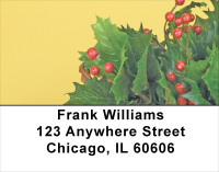 Holly Christmas Basket Address Labels | LBXMS-01