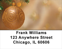 Christmas - Golden Simplicity Address Labels | LBXMS-25