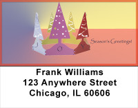 Peace And Joy Christmas Trees Address Labels | LBXMS-50