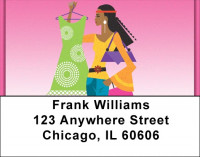 African Girly Girls Address Labels | LBZAFR-15