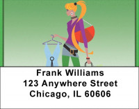 African Girly Girls Address Labels | LBZAFR-15