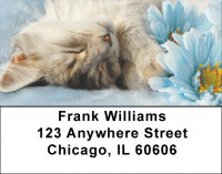 Flowers &amp; Cats Address Labels