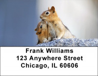 Baby Chipmunk With Mother Address Labels | LBZANJ-25
