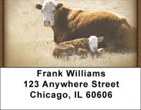 With Baby Calves Address Labels | LBZANJ-30