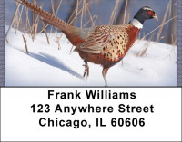 Pheasants In Winter Address Labels | LBZANJ-57