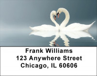 Heart Swans Address Labels | LBZANJ-77