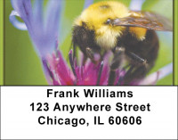 Bees On Flowers Address Labels | LBZANK-18