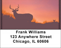 Deer Sunset Silhouettes Address Labels