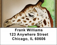 Giraffe Watercolor Portrait Address Labels