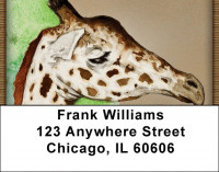 Giraffe Watercolor Portrait Address Labels | LBZANK-43