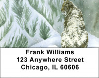 Big Cat In Winter Address Labels | LBZANK-67