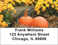 Colorful Fall Mums Address Labels