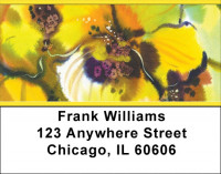 Golden Watercolor Orchids Address Labels | LBZFLO-73