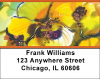 Golden Watercolor Orchids Address Labels | LBZFLO-73