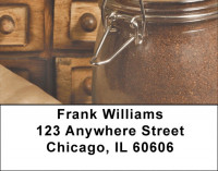 Vintage Coffee Address Labels | LBZFOD-15