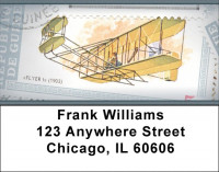 Vintage Airplane Stamps Address Labels | LBZFUN-05