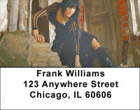 Female Vampire In Gothic Castle Address Labels | LBZFUN-09