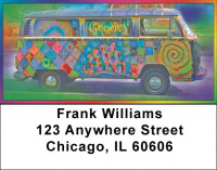 Groovy Hippie Bus Address Labels