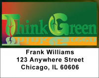 Think Green Address Labels | LBZFUN-51