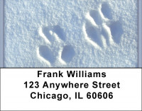 Animal Prints in the Snow Address Labels
