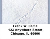 Animal Prints in the Snow Address Labels | LBZGEO-30
