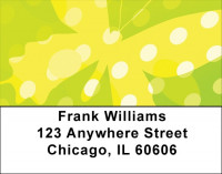 Dotted Yellow Butterflies Address Labels | LBZGEP-12