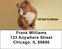 Bulldogs With Marine Attitude No 2 Address Labels | LBZMIL-33