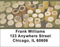 Bamboo Textures Address Labels | LBZNAT-35