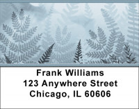 Blue Ferns Address Labels | LBZNAT-41