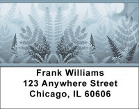 Blue Ferns Address Labels | LBZNAT-41