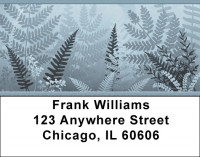 Blue Ferns Address Labels | LBZNAT-41