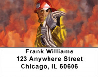 Heroic Firefighter Address Labels | LBZPRO-18