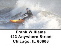 Kayak Wave Surfing Address Labels | LBZSAI-07