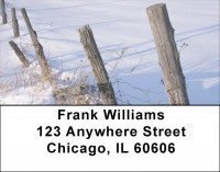 Barbed Wire Fence Posts Address Labels | LBZSCE-35