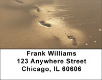 Footprints In The Sand Address Labels | LBZSCE-55