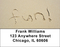 Messages In Sand Address Labels | LBZSCE-57