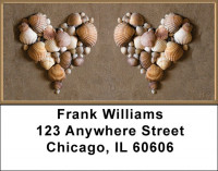 Seashells - Seashell Hearts Address Labels | LBZSCE-60