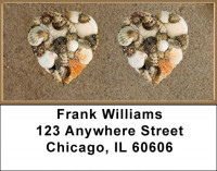 Seashells - Seashell Hearts Address Labels | LBZSCE-60