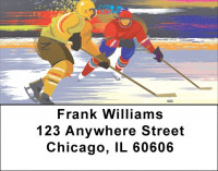 Hockey One on One Address Labels