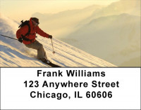 Skiing On A Golden Mountain Address Labels
