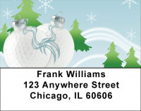 Golf Christmas Ornaments Address Labels | LBZSPO-69