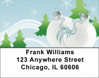 Golf Christmas Ornaments Address Labels | LBZSPO-69