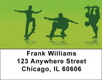 Skateboards Going Green Address Labels | LBZSPO-80