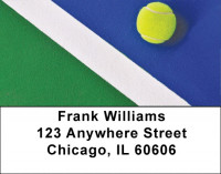 Abstract Tennis Court Address Labels | LBZSPO-81